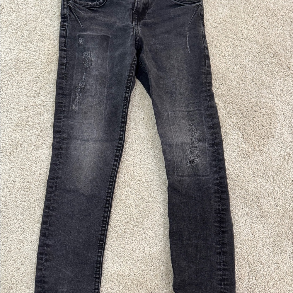 Black Distressed kids black skinny Jeans